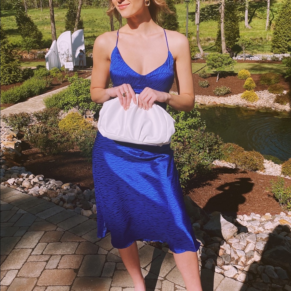 SMALL Blue Midi Dress from Boem Boutique- worn 1X